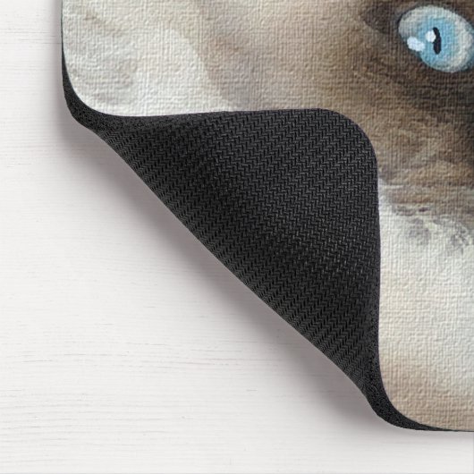 Purebred Birman Fluffy Cat Mousepad (Ecke)