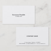 PurePro No7B schlichtes einfaches berufliches B&W Visitenkarte (Vorne/Hinten)