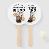 Purer Blend: Cat and Coffee Art for Pet Lovers Fächer (Vorne und Hinten)