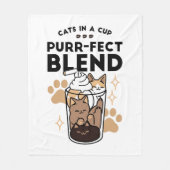 Purer Blend: Cat and Coffee Art for Pet Lovers Fleecedecke (Vorderseite)