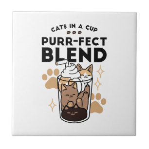 Purer Blend: Cat and Coffee Art for Pet Lovers Fliese