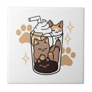 Purer Blend: Cat and Coffee Art for Pet Lovers Fliese