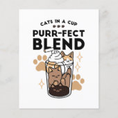Purer Blend: Cat and Coffee Art for Pet Lovers Flyer (Vorne)