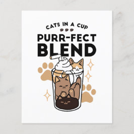 Purer Blend: Cat and Coffee Art for Pet Lovers Flyer