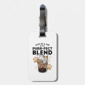 Purer Blend: Cat and Coffee Art for Pet Lovers Gepäckanhänger (Rückseite vertikal)