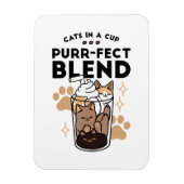 Purer Blend: Cat and Coffee Art for Pet Lovers Magnet (Vertikal)
