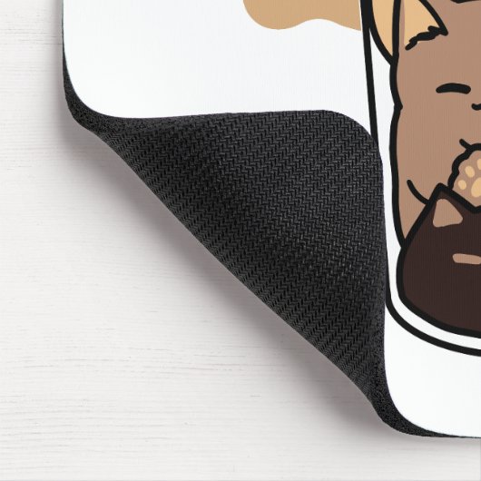 Purer Blend: Cat and Coffee Art for Pet Lovers Mousepad (Ecke)