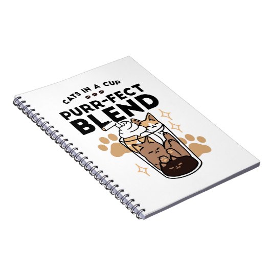 Purer Blend: Cat and Coffee Art for Pet Lovers Notizblock (Rechte Seite)
