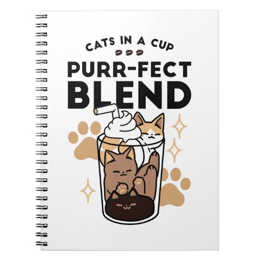 Purer Blend: Cat and Coffee Art for Pet Lovers Notizblock (Vorderseite)