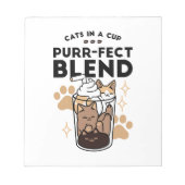 Purer Blend: Cat and Coffee Art for Pet Lovers Notizblock (Vorderseite)