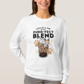 Purer Blend: Cat and Coffee Art for Pet Lovers T-Shirt (Vorderseite)