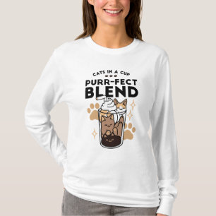 Purer Blend: Cat and Coffee Art for Pet Lovers T-Shirt