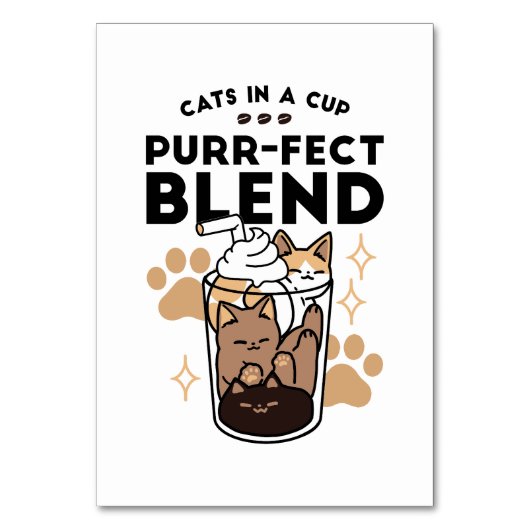 Purer Blend: Cat and Coffee Art for Pet Lovers Tischnummer (Vorderseite)