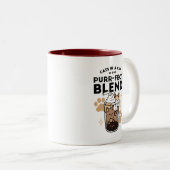 Purer Blend: Cat and Coffee Art for Pet Lovers Zweifarbige Tasse (VorderseiteRechts)