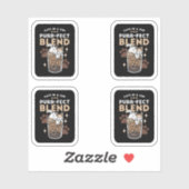 Purer-fect-Mischung: Kaffeedesign für Cat & Coffee Aufkleber (Blatt)