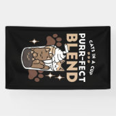 Purer-fect-Mischung: Kaffeedesign für Cat & Coffee Banner (Horizontal)