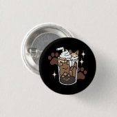 Purer-fect-Mischung: Kaffeedesign für Cat & Coffee Button (Vorne & Hinten)