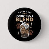 Purer-fect-Mischung: Kaffeedesign für Cat & Coffee Button (Vorderseite)