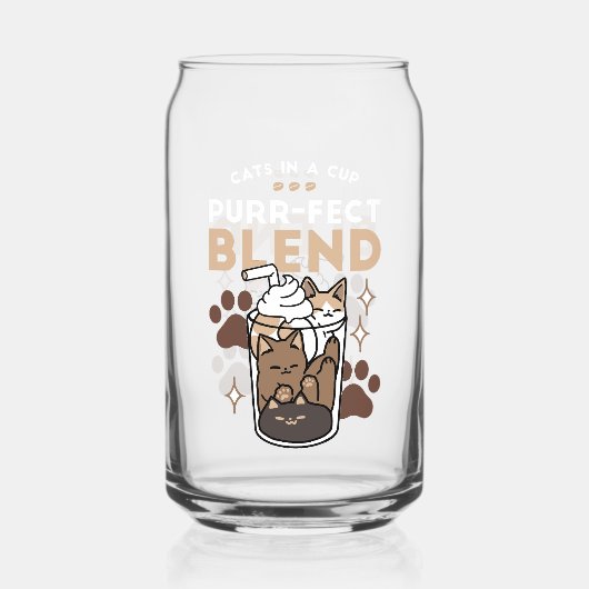 Purer-fect-Mischung: Kaffeedesign für Cat & Coffee Dosenglas (Vorderseite)