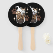 Purer-fect-Mischung: Kaffeedesign für Cat & Coffee Fächer (Vorne und Hinten)