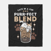 Purer-fect-Mischung: Kaffeedesign für Cat & Coffee Fleecedecke (Vorderseite)