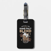 Purer-fect-Mischung: Kaffeedesign für Cat & Coffee Gepäckanhänger (Rückseite vertikal)