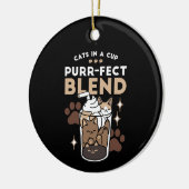 Purer-fect-Mischung: Kaffeedesign für Cat & Coffee Keramik Ornament (Links)