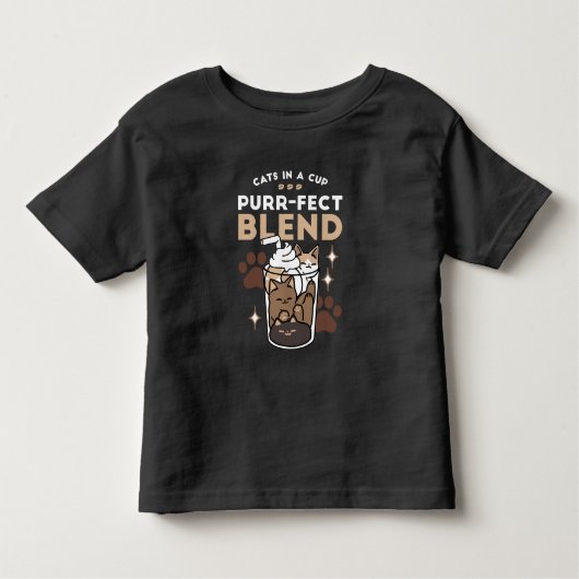 Purer-fect-Mischung: Kaffeedesign für Cat & Coffee Kleinkind T-shirt (Vorderseite)