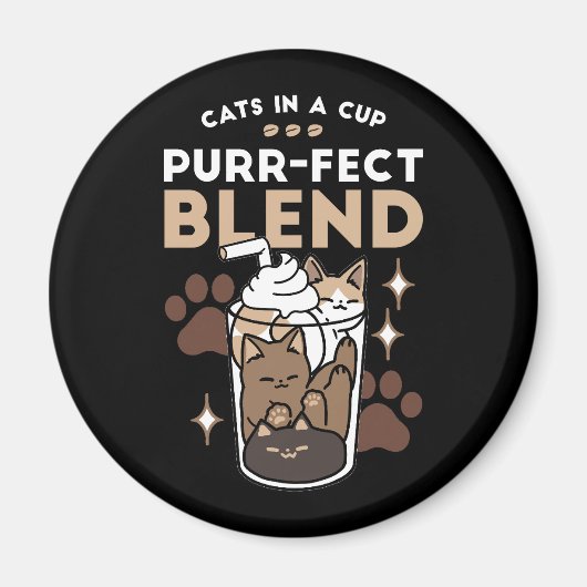 Purer-fect-Mischung: Kaffeedesign für Cat & Coffee Magnet (Vorne)