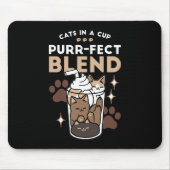 Purer-fect-Mischung: Kaffeedesign für Cat & Coffee Mousepad (Vorne)