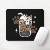 Purer-fect-Mischung: Kaffeedesign für Cat & Coffee Mousepad (Mit Mouse)