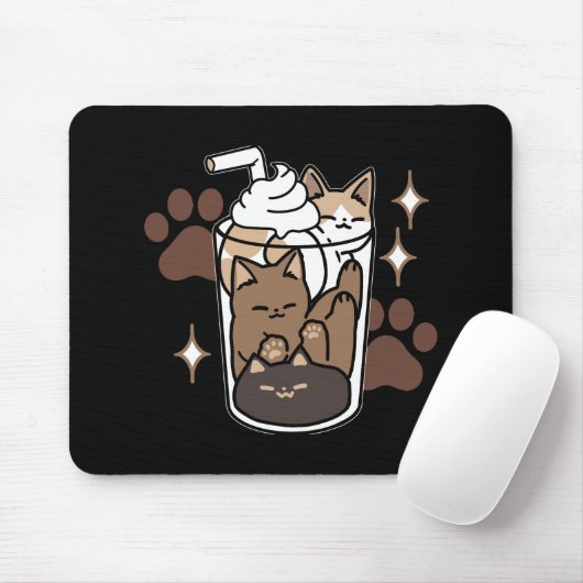 Purer-fect-Mischung: Kaffeedesign für Cat & Coffee Mousepad (Mit Mouse)