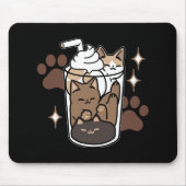 Purer-fect-Mischung: Kaffeedesign für Cat & Coffee Mousepad (Vorne)