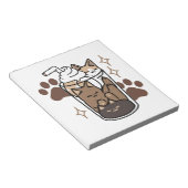 Purer-fect-Mischung: Kaffeedesign für Cat & Coffee Notizblock (angewinkelt)