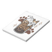 Purer-fect-Mischung: Kaffeedesign für Cat & Coffee Notizblock (Rotiert)