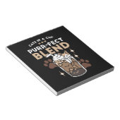 Purer-fect-Mischung: Kaffeedesign für Cat & Coffee Notizblock (angewinkelt)