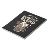 Purer-fect-Mischung: Kaffeedesign für Cat & Coffee Notizblock (Rotiert)