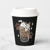 Purer-fect-Mischung: Kaffeedesign für Cat & Coffee Pappbecher (Vorderseite)