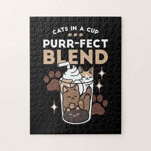 Purer-fect-Mischung: Kaffeedesign für Cat & Coffee Puzzle (Vertikal)