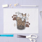 Purer-fect-Mischung: Kaffeedesign für Cat & Coffee Seidenpapier (Handwerk)