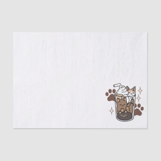 Purer-fect-Mischung: Kaffeedesign für Cat & Coffee Seidenpapier (Vorderseite)