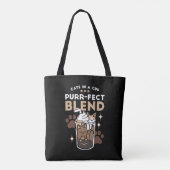 Purer-fect-Mischung: Kaffeedesign für Cat & Coffee Tasche (Rückseite)