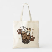 Purer-fect-Mischung: Kaffeedesign für Cat & Coffee Tragetasche (Rückseite)