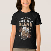 Purer-fect-Mischung: Kaffeedesign für Cat & Coffee Tri-Blend Shirt (Vorderseite)