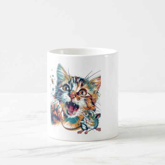 Purer Fect Sips: Charmant Cat Lover's Tasse (Mittel)