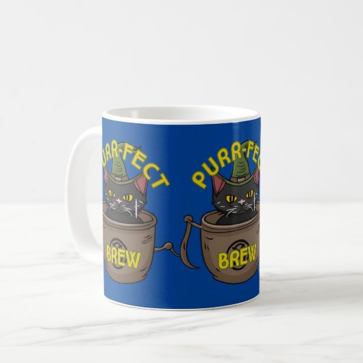 Purer-fect-Tasse, Katze in einem Cup Kaffeetasse (Vorderseite Links)