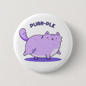 Purer Funny Fat Kitty Cat Pun Button (Vorderseite)