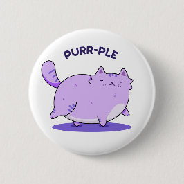 Purer Funny Fat Kitty Cat Pun Button
