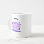 Purer Funny Fat Kitty Cat Pun Kaffeetasse (Vorderseite Links)