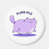 Purer Funny Fat Kitty Cat Pun Magnet (Vorne)